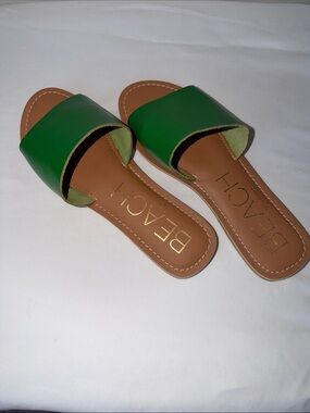 Green Slide Sandals for Women